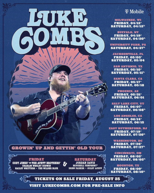 Luke Combs 20232024 Tour New Dates, Lineup, and presale Information