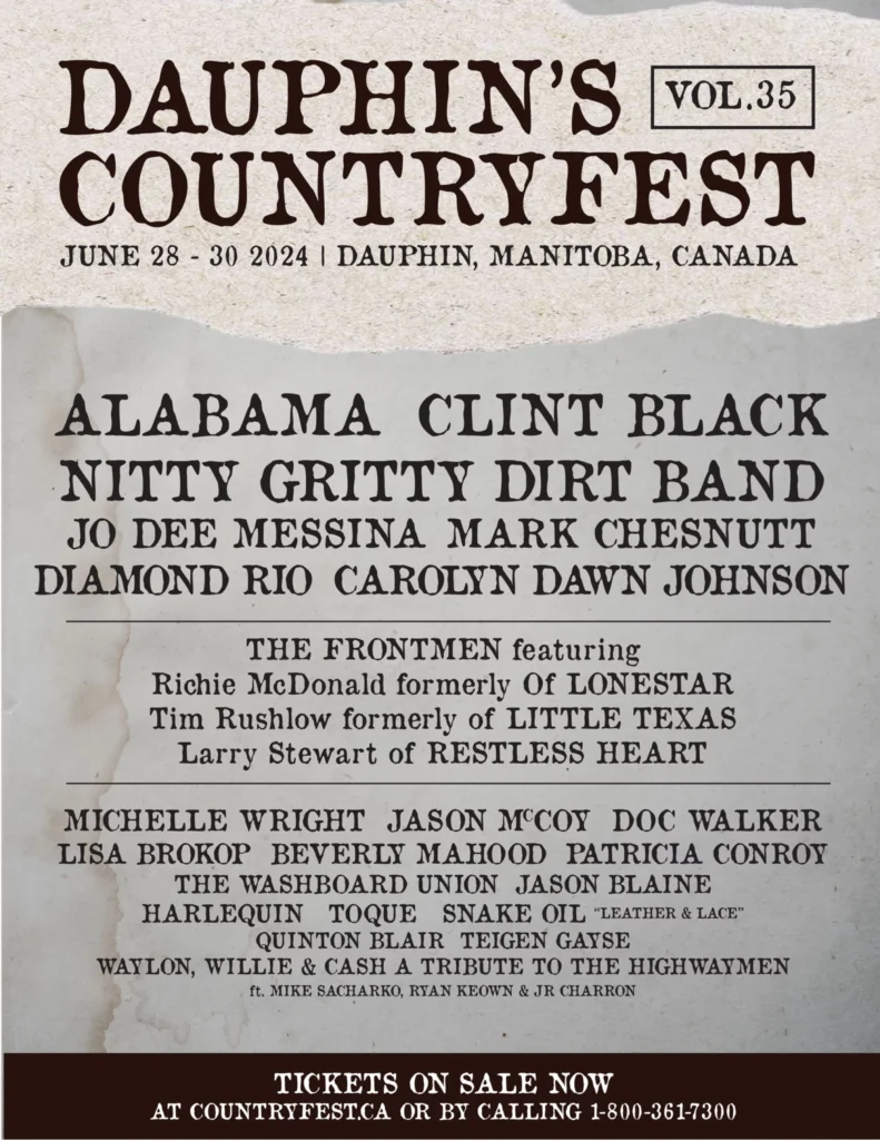 dauphin countryfest lineup