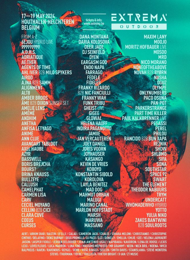 Extrema Outdoor 2024 Lineup Poster